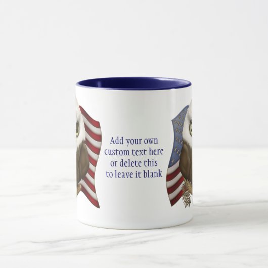 Baldwin der niedliche kahle Adler personalisiert Tasse (Zentrum)