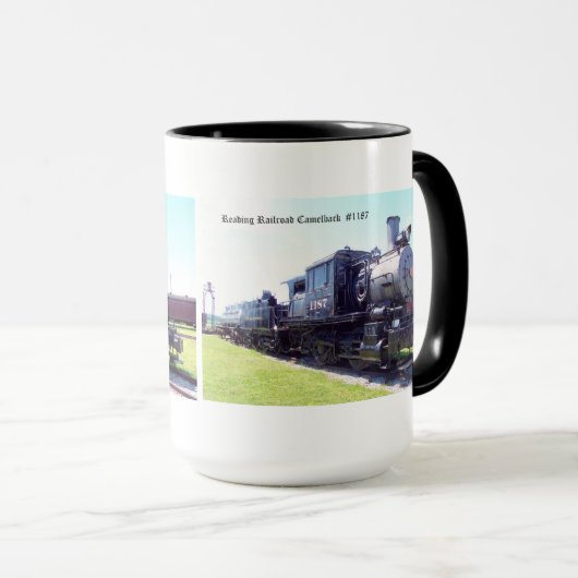 Baldwin errichtete LeseeisenbahnCamelback #1187 Tasse (VorderseiteRechts)