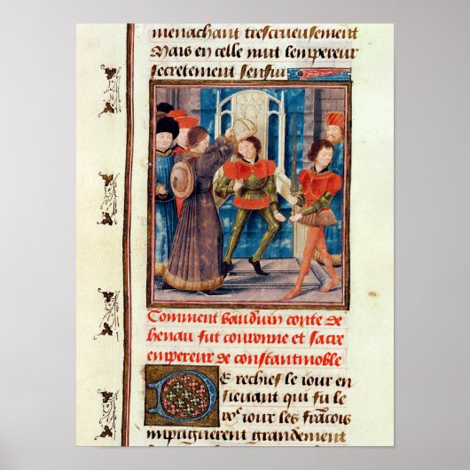 Baldwin I Sixth Count of Hainaut crowned Poster (Vorne)