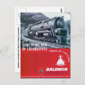 Baldwin Locomotive S-2 Dampfturbinenlokomotive Postkarte (Vorne/Hinten)