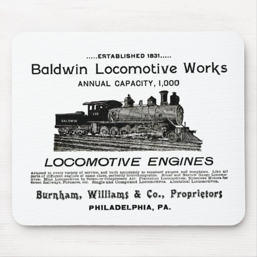 Baldwin Locomotive Works 1895 Mousepad (Vorne)