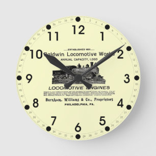 Baldwin Locomotive Works 1895 Wanduhr