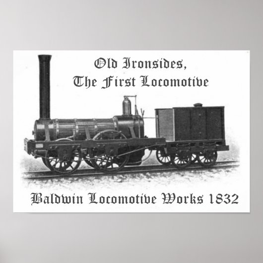 Baldwin Locomotive Works, Alte Eisenbahne 1832 Poster (Vorne)