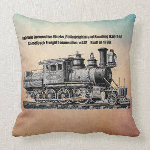 Baldwin Locomotive Works Camelback #415 Kissen