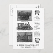 Baldwin Locomotive Works Contractor's PostCard Postkarte (Vorne/Hinten)