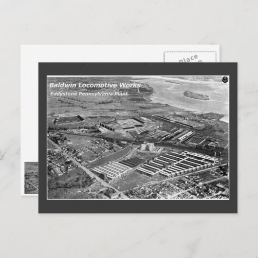 Baldwin Locomotive Works, Eddystone Pennsylvania Postkarte (Vorne/Hinten)
