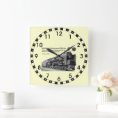 Baldwin Locomotive Works S-2 PRR Dampfturbinen Quadratische Wanduhr (Zuhause)