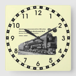 Baldwin Locomotive Works S-2 PRR Dampfturbinen Quadratische Wanduhr