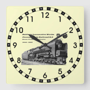 Baldwin Locomotive Works S-2 PRR Dampfturbinen Quadratische Wanduhr
