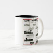 Baldwin Locomotive Works Zweifarbige Tasse (VorderseiteRechts)