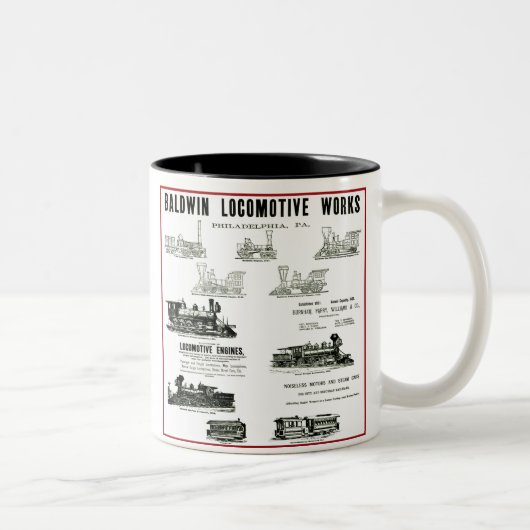 Baldwin Locomotive Works Zweifarbige Tasse (Rechts)