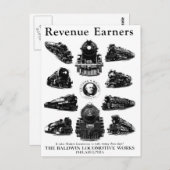 Baldwin Locomotives, Revenue Earners Postkarte (Vorne/Hinten)