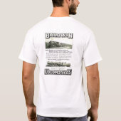 Baldwin Lokomotive bearbeitet T - Shirt (Rückseite)