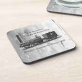 Baldwin Lokomotive Werk , Alte Eisenbahne 1832 Getränkeuntersetzer (Linke Seite)