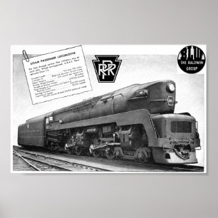 Baldwin-Pennsylvania Eisenbahn T-1 Dampflokomotive Poster