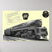 Baldwin-Pennsylvania Eisenbahn T-1 Dampflokomotive Poster (Vorne)