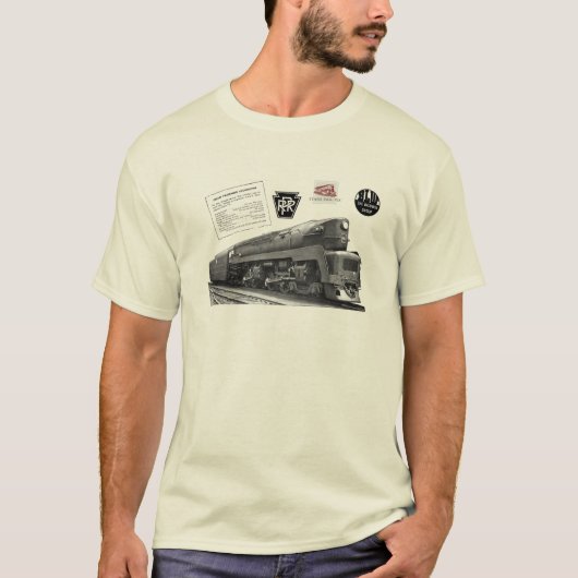 Baldwin-Pennsylvania Eisenbahn T-1 Dampflokomotive T-Shirt (Vorderseite)