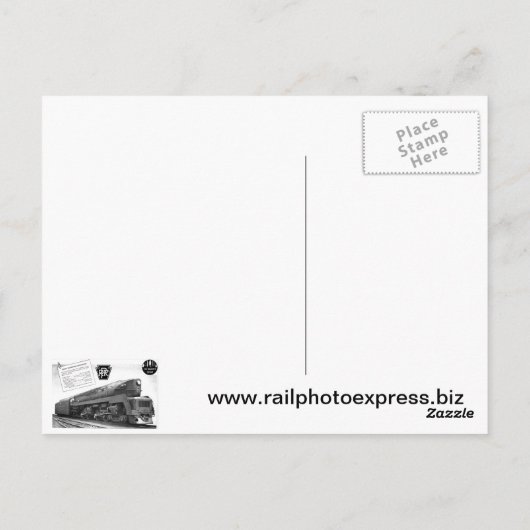 Baldwin-Pennsylvania Eisenbahn-T-1 Postkarte (Rückseite)