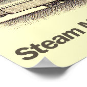 Baldwin Steam Motor for Street Cars 1876 Poster (Ecke)