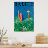 Bâle au bord du Rhin, Suisse, Travel Poster (Küche)