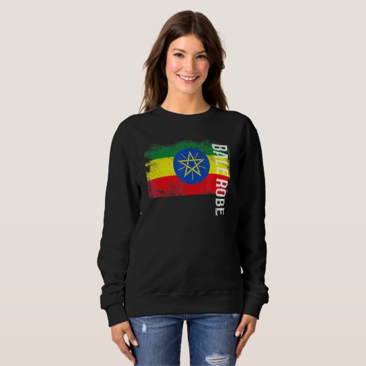 Bale Robe Äthiopien Flag für Äthiopier Männer Frau Sweatshirt (Vorne ganz)