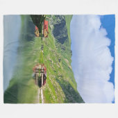 Balea-See-Reflexion – Karpatisches Alpen-Druckbild Fleecedecke (Vorderseite (Horizontal))