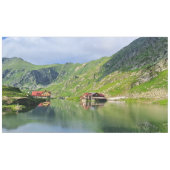 Balea-See-Reflexion – Karpatisches Alpen-Druckbild Tischdecke (Vorderseite (Horizontal))