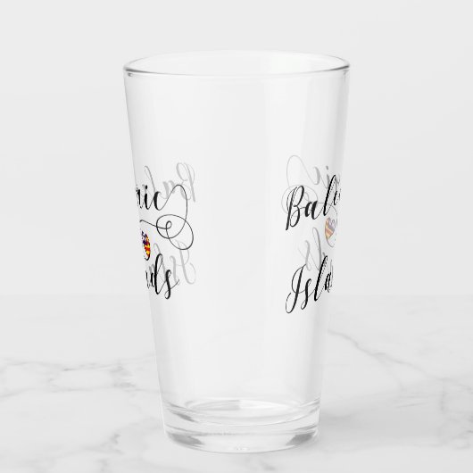 Balearen Flag Herz, Balearen Glas (Rechts)
