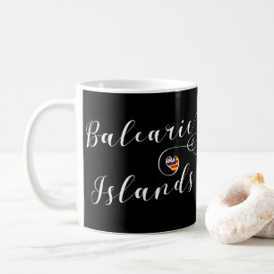Balearen Flag Herz, Balearen, Kaffeetasse