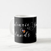 Balearen Flag Herz, Balearen, Kaffeetasse (Vorderseite Links)