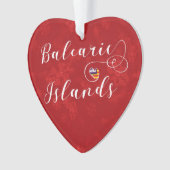 Balearen Flag Herz, Balearen Ornament (Vorderseite)