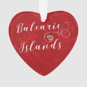 Balearen Flag Herz, Balearen Ornament (Vorderseite)