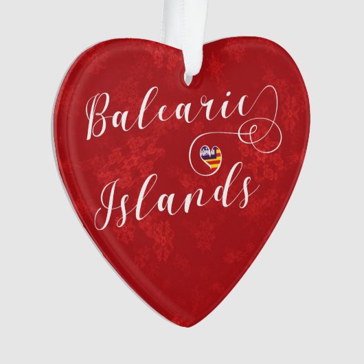 Balearen Flag Herz, Balearen Ornament (Vorderseite)