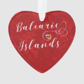 Balearen Flag Herz, Balearen Ornament (Rückseite)