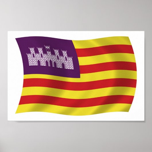 Balearen Flag Poster Print (Vorne)