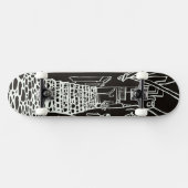Balearen Line Art Skate Deck Skateboard (Horizontal)