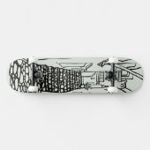 Balearen Line Art Skate Deck Skateboard (Horizontal)