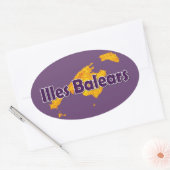 Balearen Ovaler Aufkleber (Umschlag)