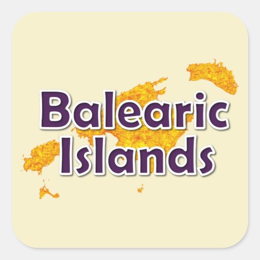 Balearen Quadratischer Aufkleber (Vorderseite)