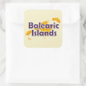 Balearen Quadratischer Aufkleber (Tasche)