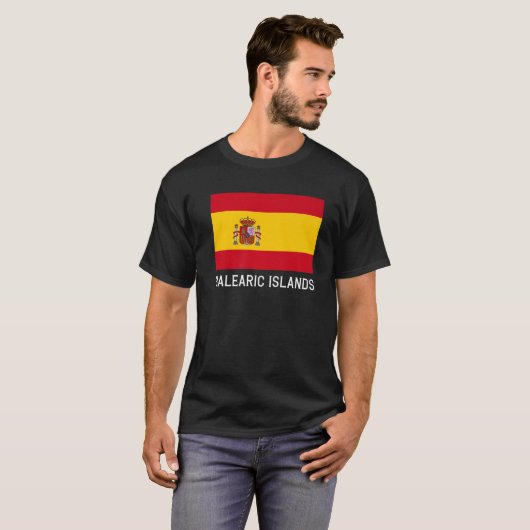 Balearen Spanien Flaggenemblem Escudo Bandera T-Shirt (Vorne ganz)