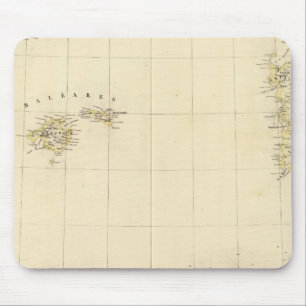 Balearen und Sardinien - Europa 25 Mousepad