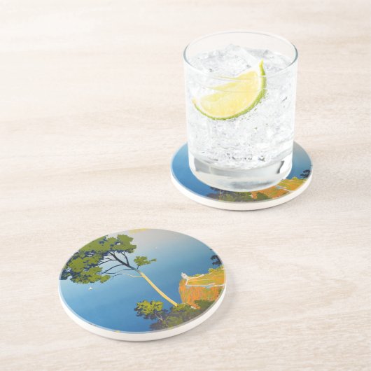 Balearen Vintag Französisch Reisen Getränkeuntersetzer (Seite)