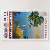 Balearen Vintag Französisch Reisen Puzzle (Horizontal)