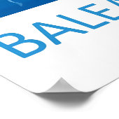 Balearen Vintage-Reiseposter Ski Poster (Ecke)