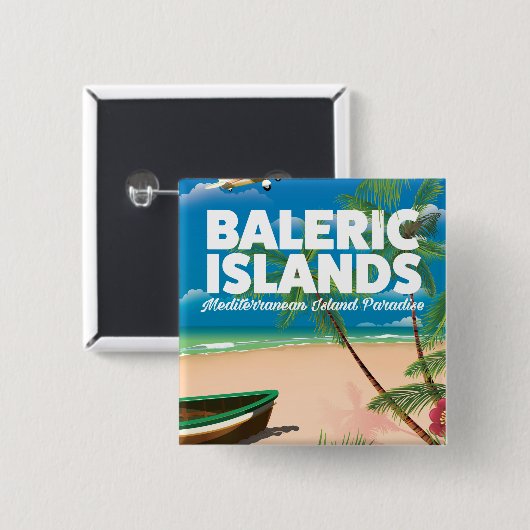 Baleareninseln Button (Vorne & Hinten)