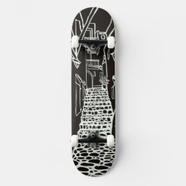 Balearic Islands Line Art Skate Deck Skateboard