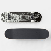 Balearic Islands Line Art Skate Deck Skateboard (Horizontal)