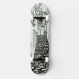 Balearic Islands Line Art Skate Deck Skateboard