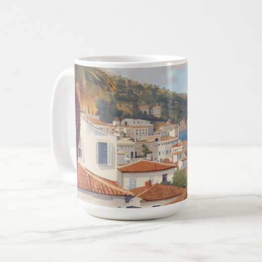 Balearic Islands Vintage French Travel Kaffeetasse (Vorderseite Links)